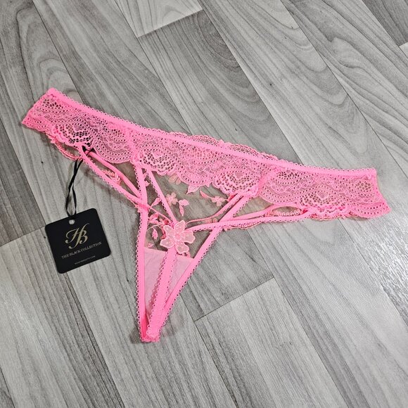 NWT Honey Birdette Sabrina Candy Pink Thong Size XL - Picture 2 of 6